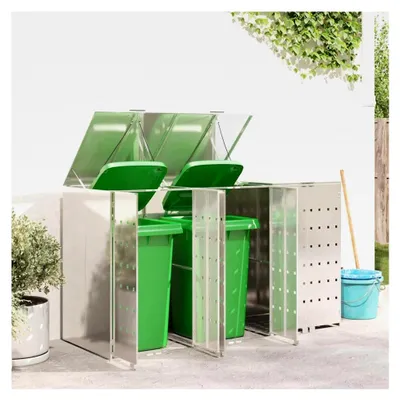 Produktbild von Müllbehälter für 3 Tonnen Silber 340 x 77,5 x 115,5 cm