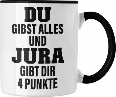 Produktbild von Trendation - Jura Geschenk Tasse mit Spruch für Jurist Juristin Geschenkideen Lustig für Staatsexamen (Schwarz)