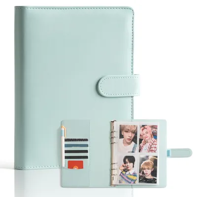 Image de Classeur pour photocard Kpop, format A5, avec 6 anneaux, album de collection pour cartes avec 240 emplacements pour cartes, 30 pièces