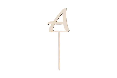 Produktbild von Sallys Cake Topper Buchstaben - aus Holz - A