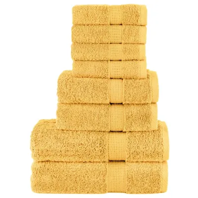 Productafbeelding van 8-delige Handdoekenset SOLUND 600 g/m² goudkleurig