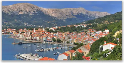 Produktbild von Glasbilder 120x60 Wandbild Druck auf Glas Stadt Gebirge Meer Landschaft