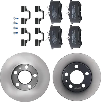 Obrázek produktu pro Brzdové kotouče Brzdové destičky Zadní Pro Seat Ibiza 6L1 6J5 Cordoba Leon Škoda Fabia