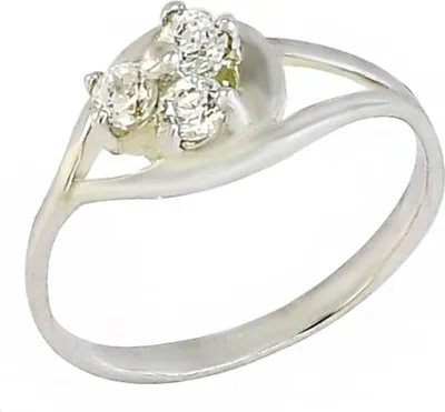 Produktbild von Silberring mit Zirkon, aus 925 Sterling Silber, Ringgröße 47, 16,6 mm breit