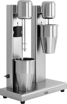 Image de Combisteel Double Milkshake Maker – Mixeur à milkshakes professionnel avec 2 gobelets de 1 L, acier inoxydable, 2 vitesses