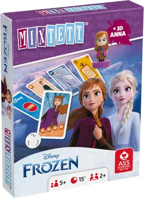 Produktbild von ASS Mixtett Frozen Kartenspiel + 3D Spielfigur Spielspaß mit Disney + 3D Anna