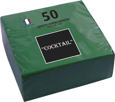 Produktbild von PROnappe Cocktail-Servietten 200 x 200 mm tannengrün 50 Stück