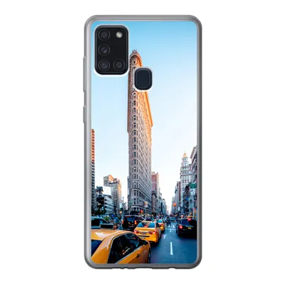 Produktbild von MuchoWow® Handyhülle Schutzhülle Hülle für Samsung Galaxy A21s Starker Verkehr rund um das Flatiron Building Silikon Softcase Handy Hülle - Hartschale