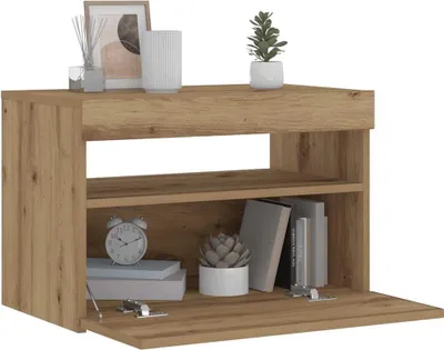Obrázek produktu pro vidaXL Noční stolek s LED osvětlením Artisan dub 60x35x40 cm