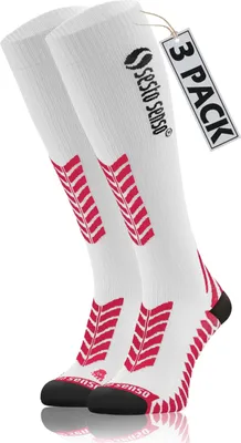 Produktbild von Sesto Senso Sportliche Kniestrümpfe Uni Hohe Atmungsaktive Sportsocken Weiß 43-47 - 3er-Pack