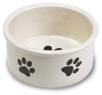 Produktbild von Arquivet Futternapf aus Keramik, Pfotenstil, 12 cm, für Hunde und Katzen