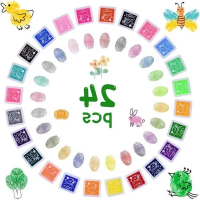 Produktbild von Kleinstes Miniaturmalerei-Set - 24 Regenbogenschattierungen - Kinderfreundlich - Miniaturen auf Inkschichten