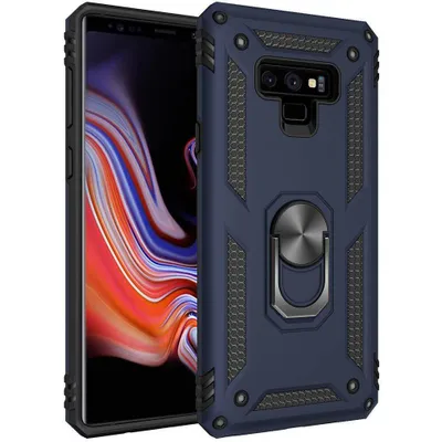 Obrázek produktu pro Galaxy Note 9 Pouzdro s Kroužkem, Dvouvrstvé Tvrdé PC TPU, Nárazuvzdorné Pouzdro s Stojánku pro Samsung Galaxy Note 9 Navy