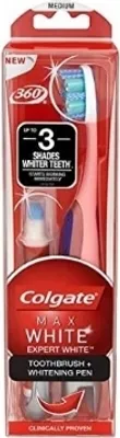 Immagine prodotto di Colgate Max White, spazzolino da denti, medio, 1 pezzo