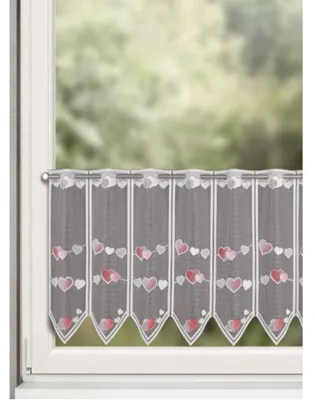 Produktbild von Lamellen-Panneau „Herz" (HxB) 50x140cm - bunte Scheibengardine von Albani