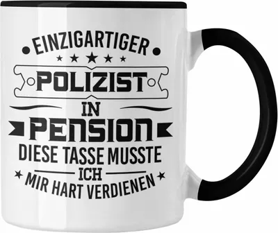 Produktbild von Trendation - Polizist Tasse Geschenk Bester Polizist Geschenkidee Polizei Spruch Geburtstag (Schwarz)