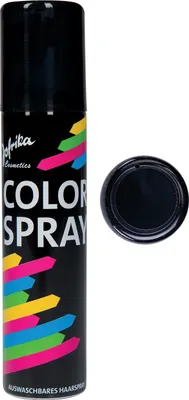 Produktbild von Jofrika 706103 Color Spray, farbiges Haarspray mit intensiver Deckkraft, einfach auswaschbar, schwarz (100 ml Dose)