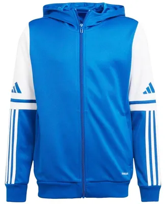 Immagine prodotto di Adidas - Felpa con cappuccio "Squadra 25" con zip integrale per bambini PP3530 (122) (bianco/blu)