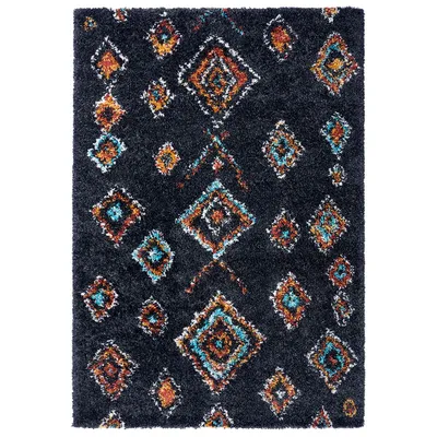 Zdjęcie produktu dla Dywan do salonu, grafitowy wzór boho 160x230cm
