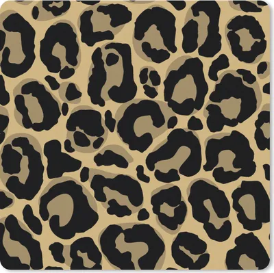 Produktbild von MuchoWow® Mauspad Mousepad Pantherdruck - Muster - Leopard 20x20 cm - Mousepads - Maus Mat - Pad - Mausunterlage - Desk Mat - Bureauartikeln