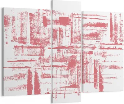 Produktbild von Bild auf Leinwand - Leinwandbild - 3 Teile - Rot Textur Muster - 95x80cm - Wand Bild - Wanddeko - Wandbilder - Leinwanddruck - Bilder - Wanddekoration - Leinwand bilder - Wandbild - CB95x80-5048