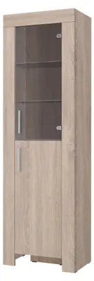 Produktbild von Cezar Vitrine schmal 60 cm mit Glastür, Anschlag rechts – Sonoma Eiche