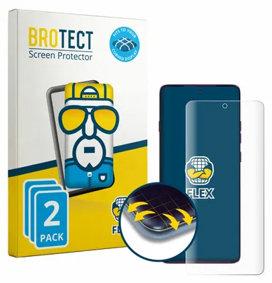 Produktbild von 2x BROTECT Fullscreen Schutzfolie für Motorola Edge 60 Pro Displayschutz Folie Fullcover Klar Transparent