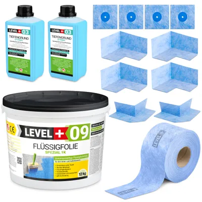 Produktbild von Dichtset Duschabdichtung und Badabdichtung Dichtfolie 12kg Dichtband 20m SET71