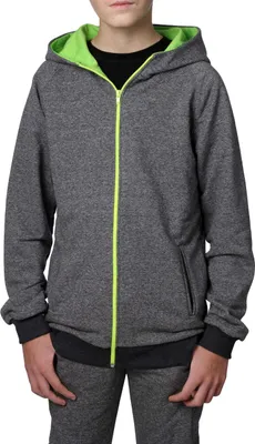 Produktbild von Jungen Sweatjacke mit Kapuze meliert 30363 Grau 104