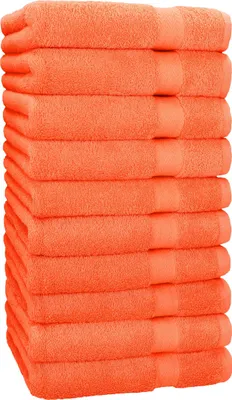 Produktbild von Betz 10 Stück Handtücher 50x100 cm PREMIUM  100% Baumwolle  Farbe: blutorange
