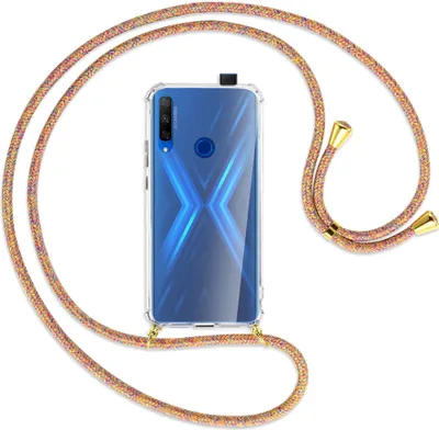 Produktbild von Handykette Backcover-Schutzhülle mit Band (Metall goldfarben) für Honor 9X / 9X Premium - Rainbow