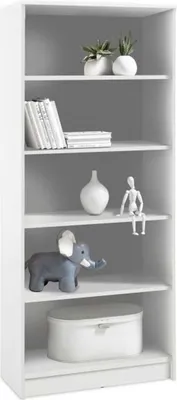 Produktbild von Bücherregal - Weiß - 72 x 148 cm - 1 fester Boden - 3 Einlegeböden