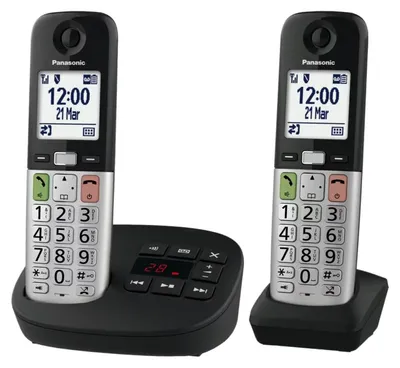 Produktbild von Panasonic KX-TGU432EXB schwarz/silber m. AB
