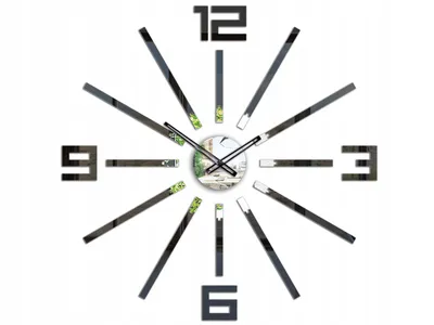 Produktbild von ModernClock, wanduhr 65cm, wanduhr schwarz, wanduhr modern, Silent Wanduhr