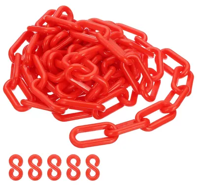 Kunststoffkette rot 3 m, 8 mm, Sicherheitsbarriere, Personenlenkung