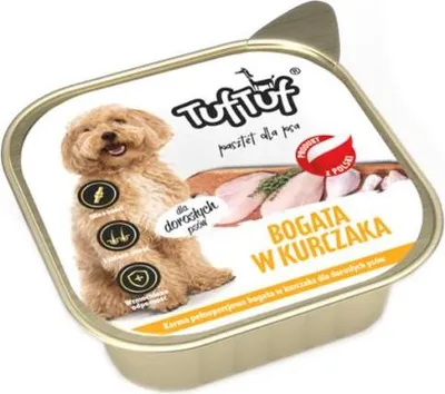Produktbild von Nasses Hundefutter Tuf Tuf Alupak Geflügelpastete 300g