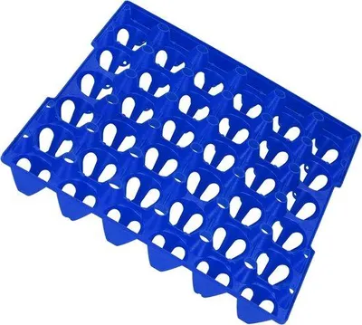 Produktbild von Kunststoffeiertray für 30 Eier - Eierbehälter für Lagerung und Transport - Blau.
