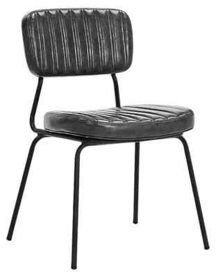 Image de Chaise de restaurant en SIMILI CUIR Noir pour Interieur