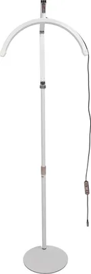 Obrázok produktu pre 16-palcová polmesiacová lampa, LED podlahové kozmetické svetlo, stmievateľné, na líčenie, na tetovanie nechtov, výškovo nastaviteľné, 3 teploty farieb, 100-240 V, zástrčka EÚ