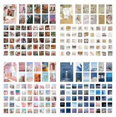 Produktbild von Vintage-Aufkleber für Scrapbooks – 4 Stück, ästhetische Reiseaufkleber für Tagebücher