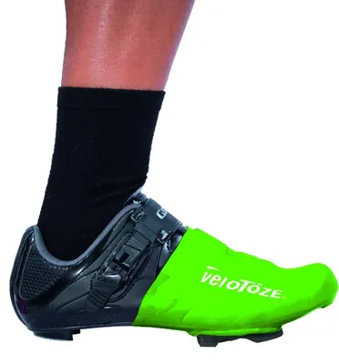 Produktbild von VeloToze Überschuh Toe onesize grün - aerodynamischer Zehenschutz für nasse F...