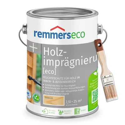 Produktbild von Bandloo Set Remmers Holzimprägnierung [eco] 2,5L farblos + Pinsel