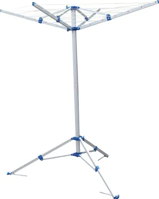 Produktbild von Moritz Camping Wäschespinne klappbar 2,85 kg 15m Trockenleinenlänge 4 Erdspieße vierarmig Aluminium Wäscheständer Wäscheleine Weschätrockner
