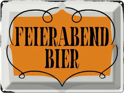Produktbild von vianmo Blechschild 30x40 cm Feierabend Bier Alkohol Spruch Zitat