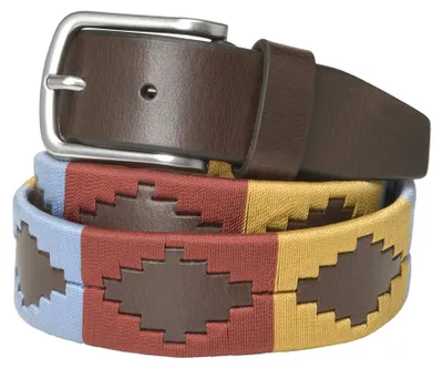 Produktbild von Uni Polo-Gürtel aus hochwertigem Material mit bunten Nähten