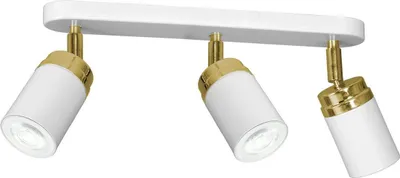Zdjęcie produktu dla Spot sufitowy Reno biały mat-złoty połysk 3xGU10x15W metal wym:17x35x6cm IP20 Luminex