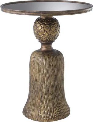 Produktbild von Casa Padrino Luxus Esstisch Antik Gold Ø 60 x H. 74,5 cm - Luxus Wohnzimmermöbel