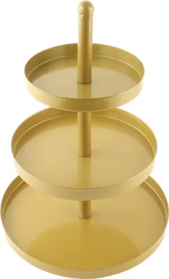 Produktbild von "OTIX Regal 3-stufiger Servierturm Gold Metall"