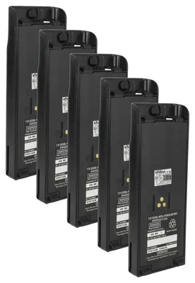 Produktbild von vhbw 5x Akku kompatibel mit Motorola MT2000, JT1000, MTS2000, HT6000, MTS2010, MT2100 Funkgerät, Walkie Talkie (2300 mAh, 7,5 V, NiMH) + Gürtelclip