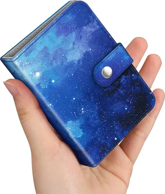 Produktbild von Fintie Mini Fotoalbum für 2x3 Zoll Filme - 52 Taschen kleine Alben für Fujifilm Instax Mini Sofortbildkamera/Polaroid Hi-Print Bilder, Kpop Fotokartenhalter Binder, Himmelblau